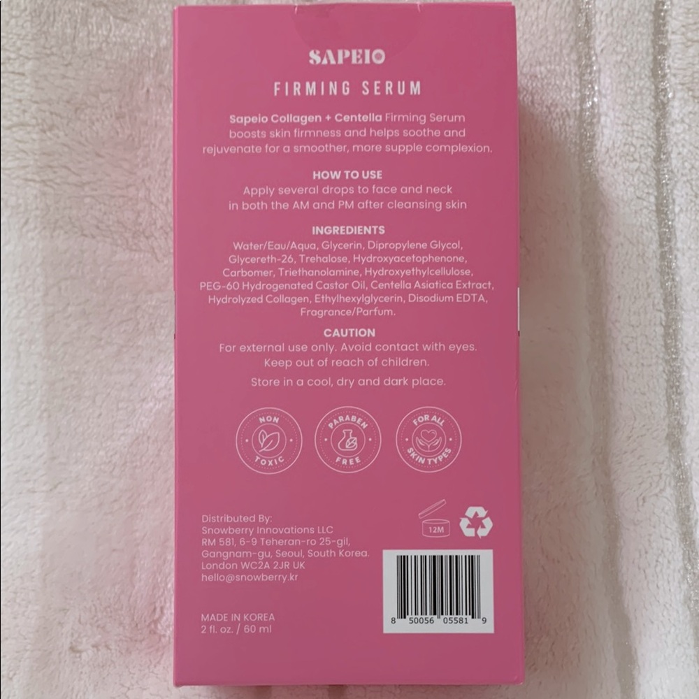 Korean Skincare Sapeio Collagen + Centella Firming Serum - Picture 5 of 6